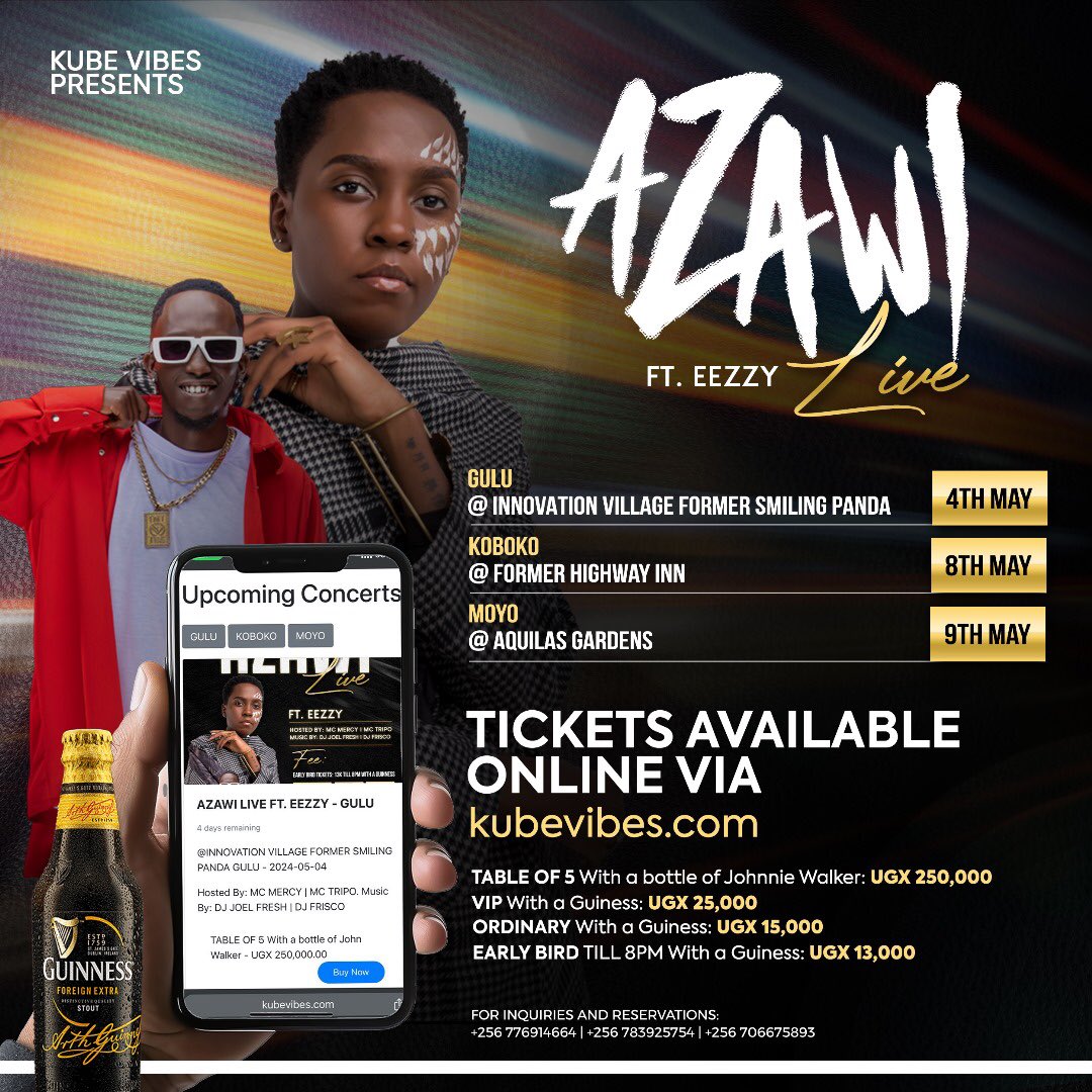 We’re down near to the biggest party in the city featuring Azawi and Eezzy Come let’s have fun together Get your online tickets here kubevibes.com