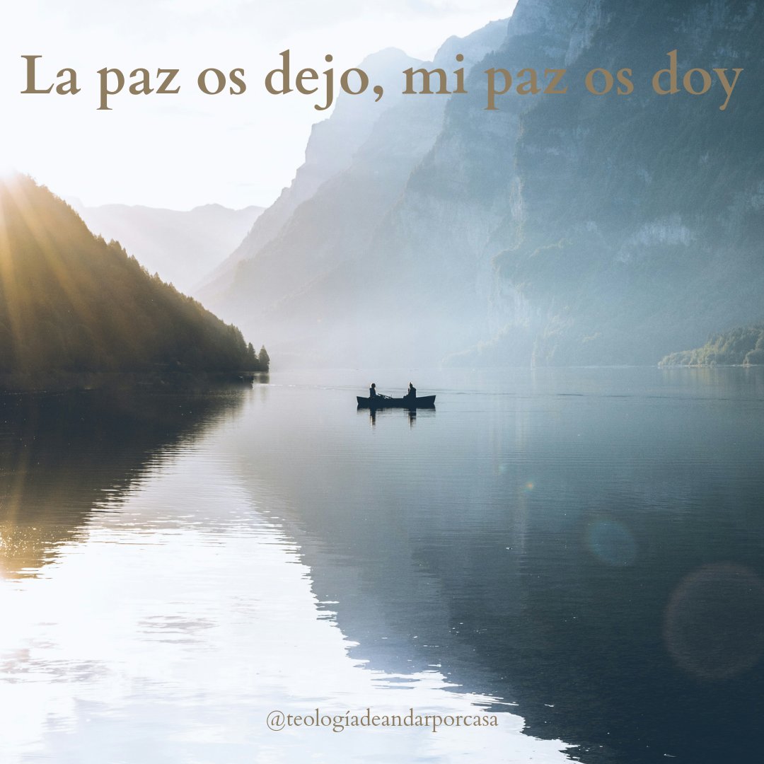 «La paz os dejo,mi paz os doy;no os la doy yo como la da el mundo.Que no se turbe vuestro corazón ni se acobarde. Me habéis oído decir: “Me voy y vuelvo a vuestro lado”.Si me amarais,os alegraríais de que vaya al Padre,porque el Padre es mayor que yo.Jn14,27-31a #EvangelioDelDía