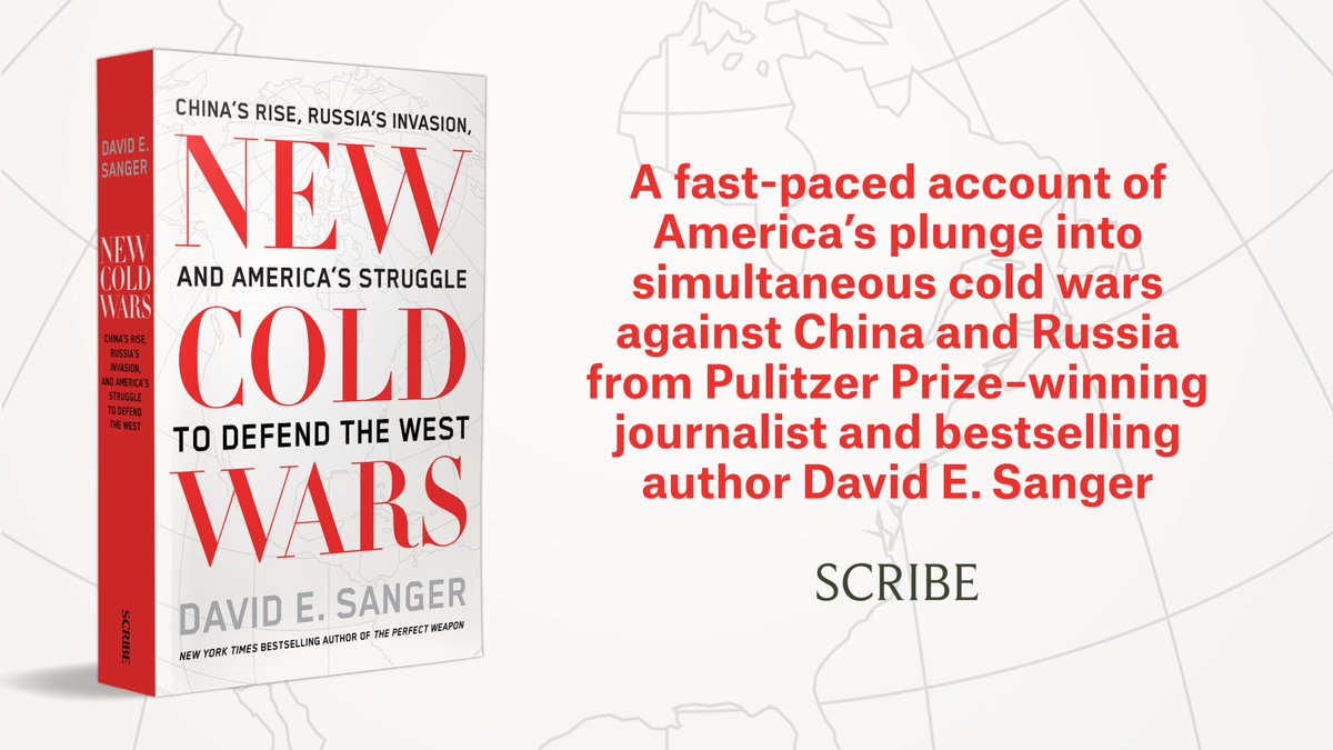 NEW COLD WARS by @SangerNYT is a fast-paced account of America’s plunge into simultaneous Cold Wars against Xi Jinping’s China and Vladimir Putin’s Russia.⁠ 📕scribepublications.com.au/new-cold-wars