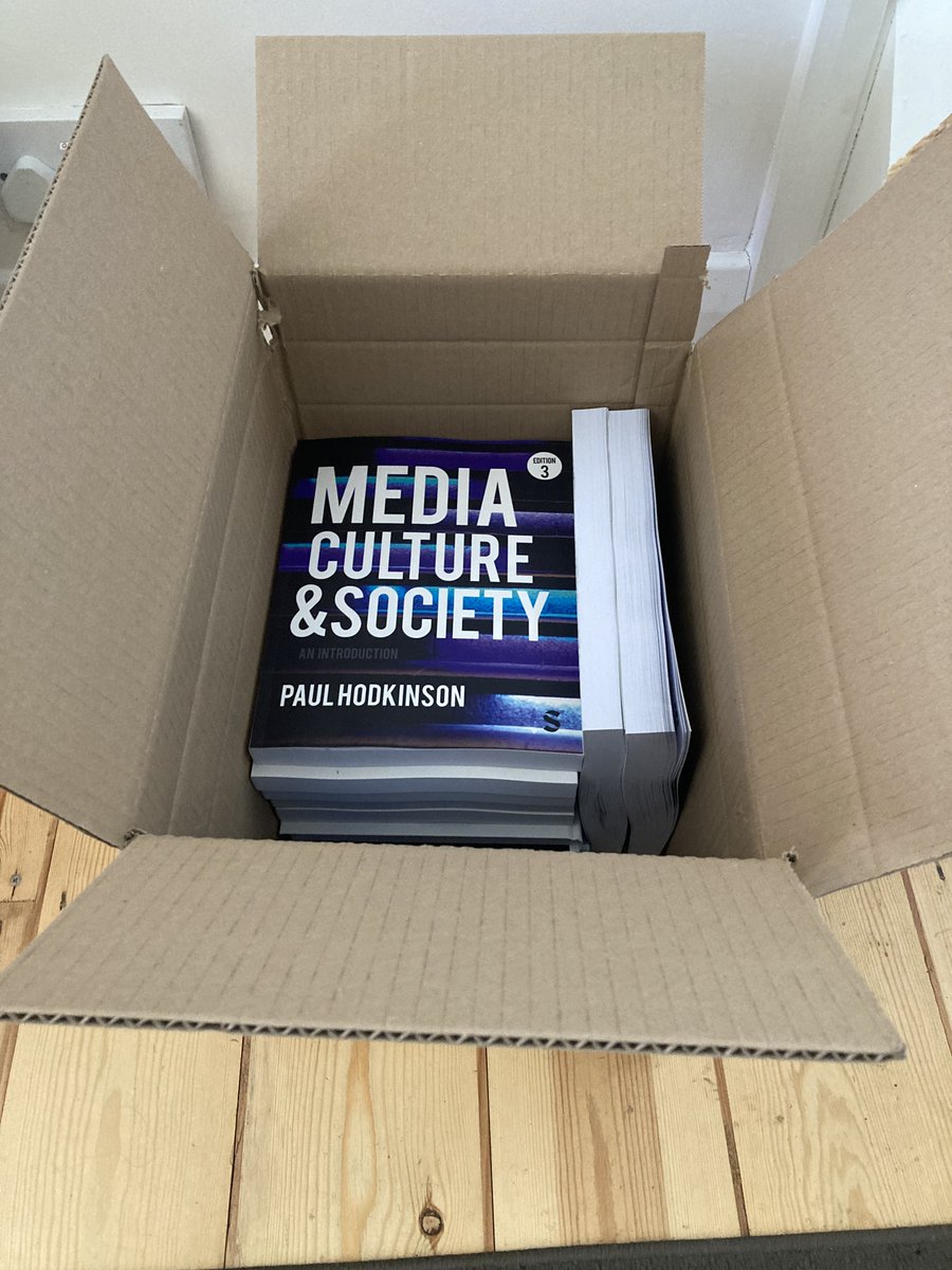 Exciting parcel just arrived - Media, Culture & Society third edition now out and available! uk.sagepub.com/en-gb/eur/medi… @SageMedia_Comm