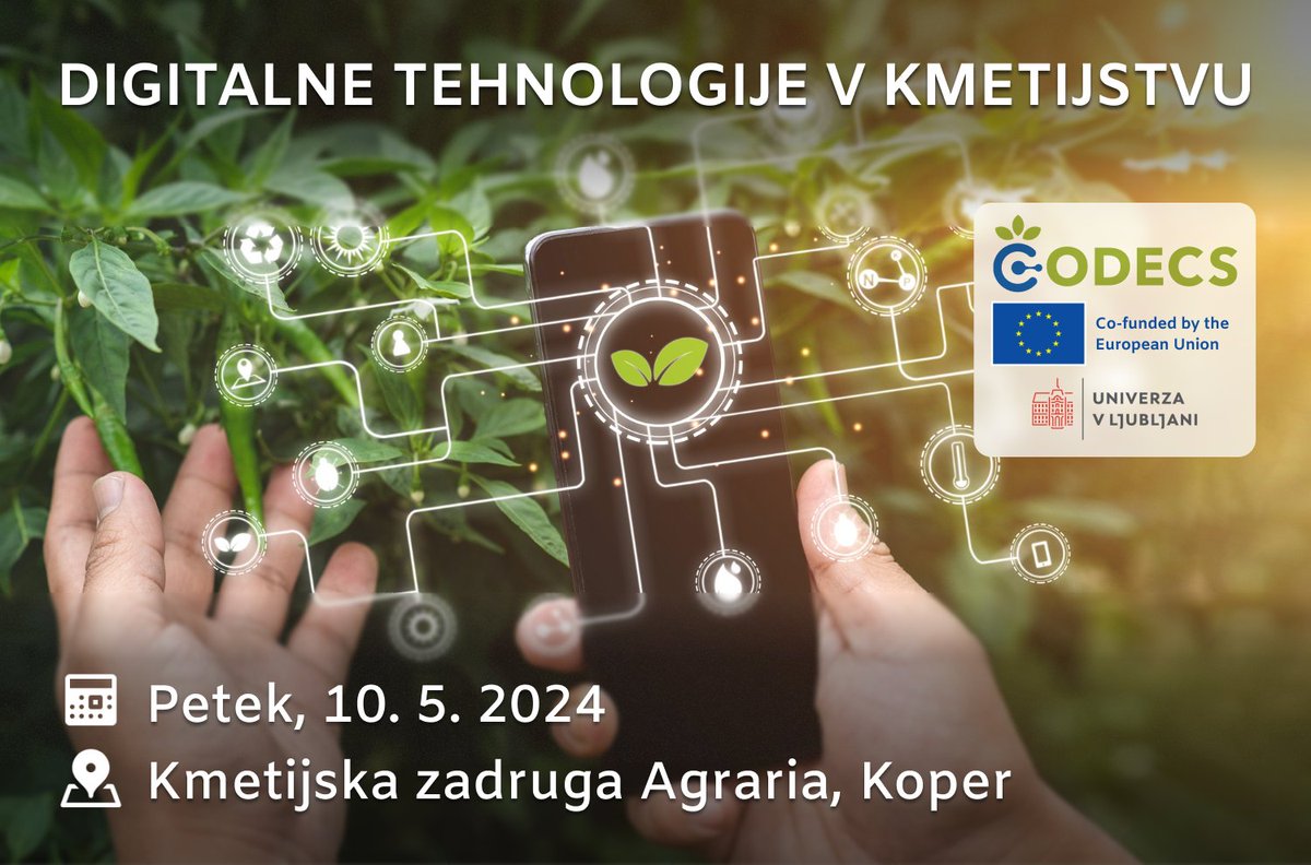 Join the Virtual Demo Event on 10 May at Agraria Koper (agraria-koper.si), Slovenia, for an event on agricultural innovation. 📆 10 May 2024 📍 Agraria Koper, Slovenia Check out the event poster here: bit.ly/4dnrmtZ