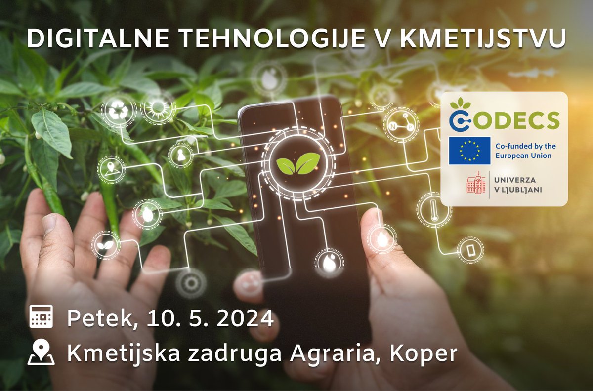 Join the Virtual Demo Event on 10 May at Agraria Koper (agraria-koper.si), Slovenia, for an event on agricultural innovation.

📆 10 May 2024
📍 Agraria Koper, Slovenia

 Check out the event poster here: bit.ly/4dnrmtZ