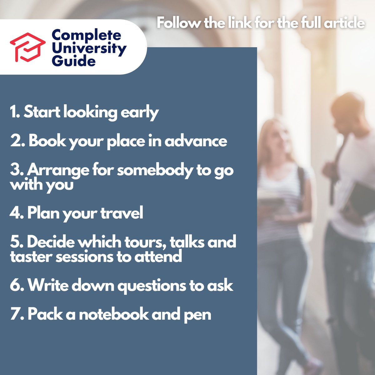 Attending a university open day will help you narrow down your course choices when applying to university. Here's how to begin.

Article 👉 bit.ly/4cWNRpk

#opendays #university #students #study #openday