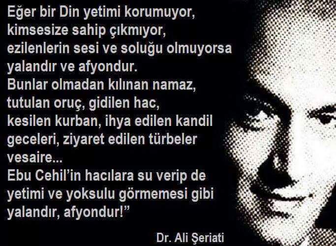 Aynısını cübbeli de yapıyor. Hatta müritlerine ve halka peygamberimiz kuru ekmek yerdi diyorlar, peki siz neden lüks arabaya biniyorsunuz diye sorulunca da peygamberimiz en iyi deveye binerdi diyorlar... Bunlara en güzel sözü Şehid Dr. Ali Şeriati söylemiştir.