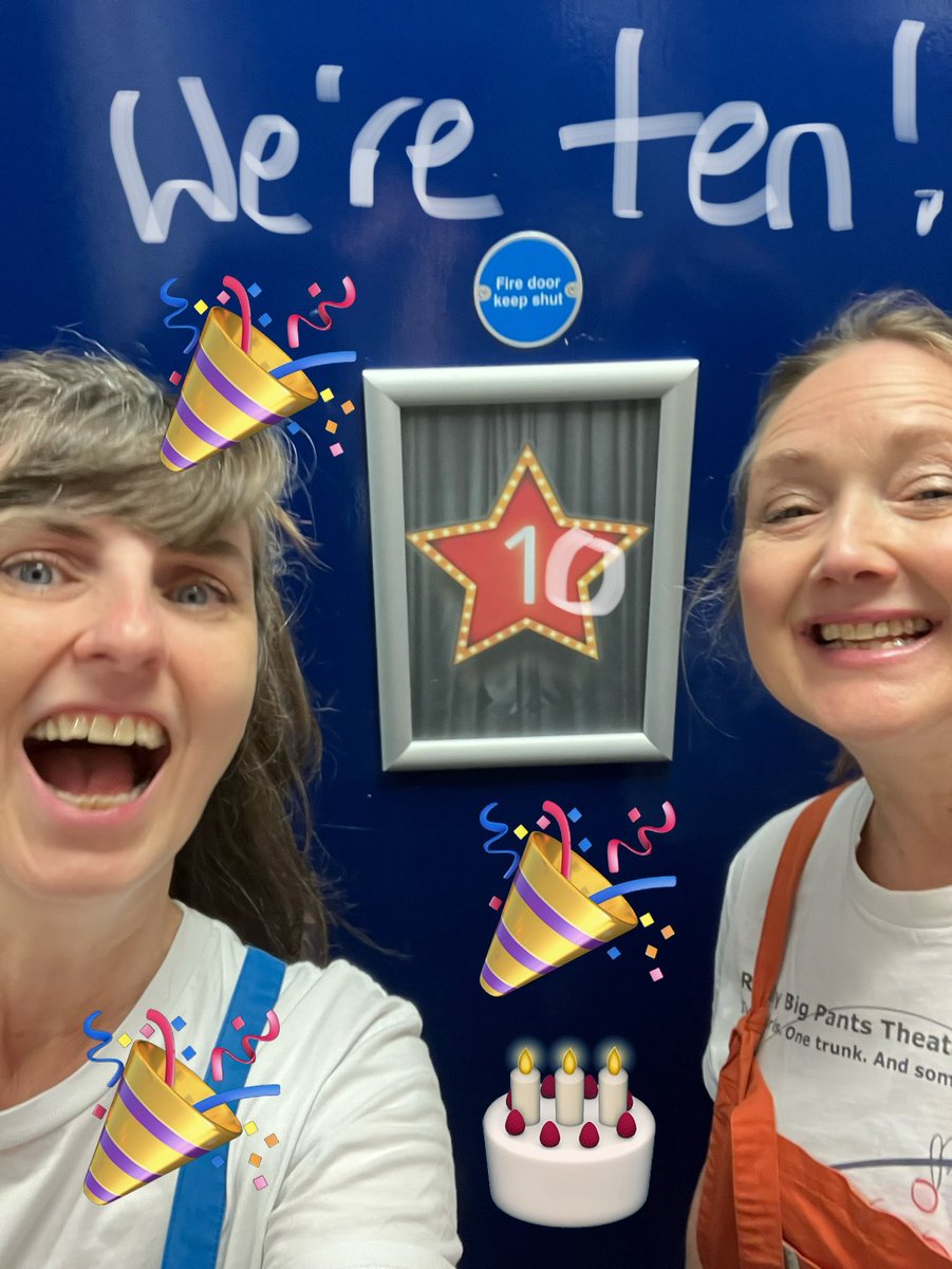 WE’RE TEN! Today marks ten years since we formed our little theatre company. We mark our official birthday on 21 July which was when we gave our first performance in 2014 but we wanted to say a really big thank you to all our lovely friends and supporters today. Have some cake! X