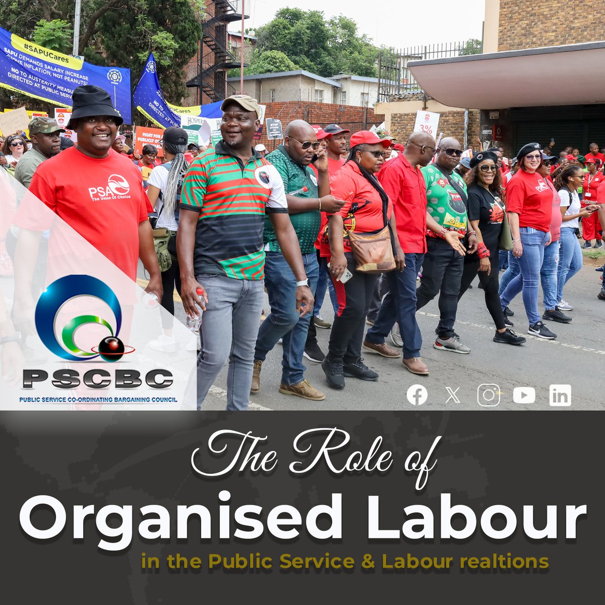 The role of organised labour in South Africa's history and development cannot be overstated. #PSCBC #collectivebargaining #organisedlabour