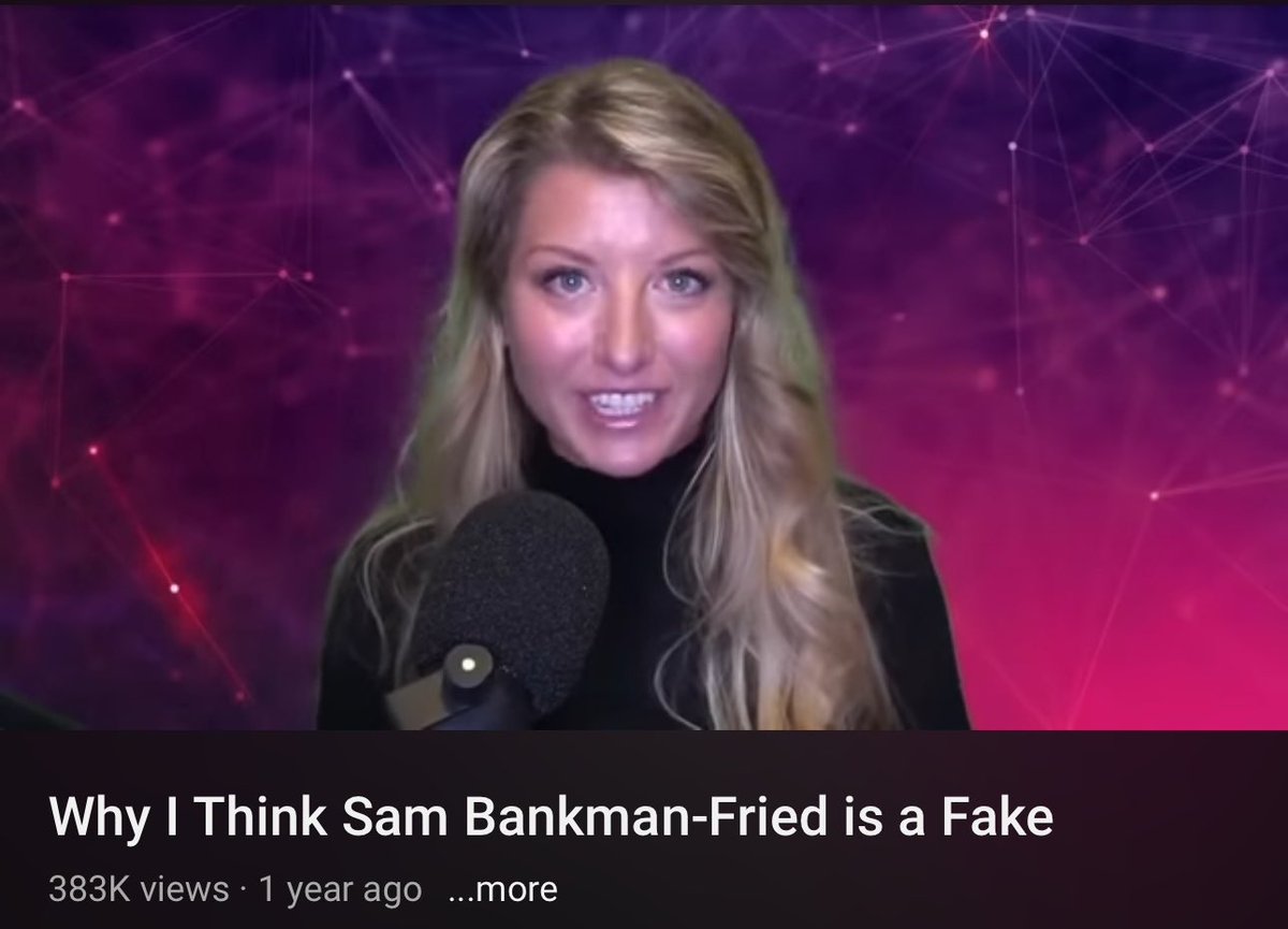 Remember the time when my wife @blockchainchick called Sam Bankmanfried a fraud just a few weeks before FTX collapsed? What a badass for sticking her neck out like that. Respect. youtu.be/2D5PcagsgDQ?si…