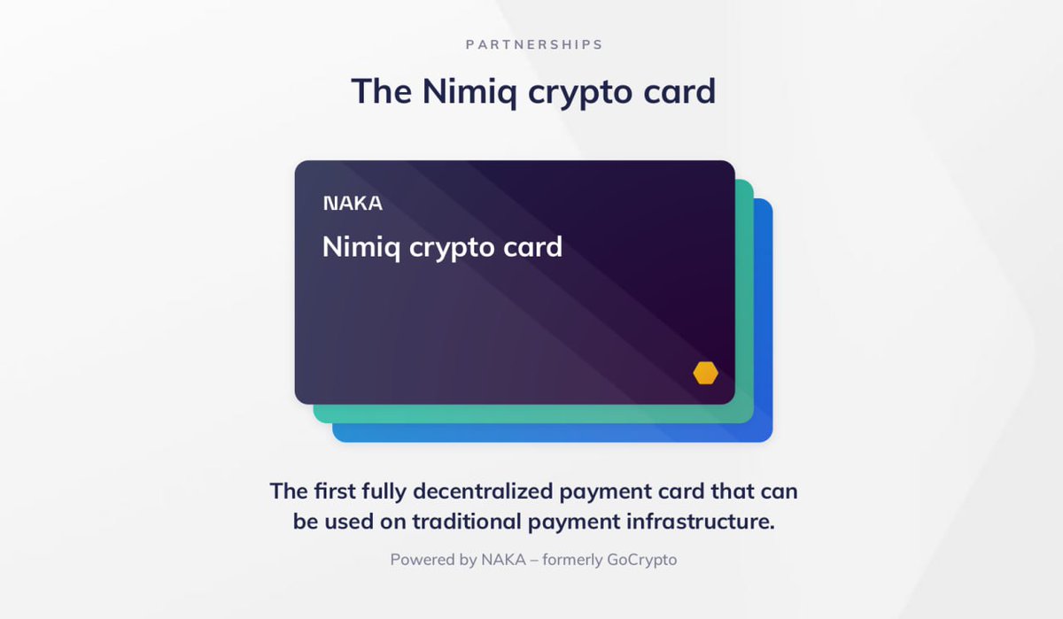 @kucoincom Upcoming for @nimiq. The REAL crypto card.