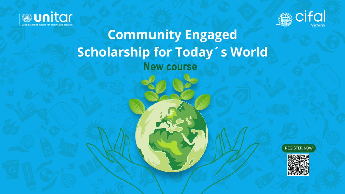 New course: “Community Engaged Scholarship for Today´s World”. Join @CifalV and the @uvic from May 1 to 10. Learn from leaders in their field methods, tools and strategies for working within community-engaged settings. Last chance to register: rb.gy/u70rw8 #Community