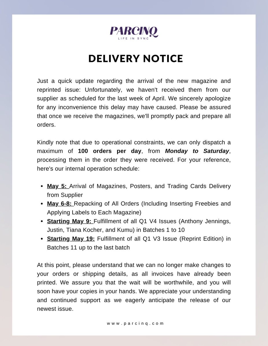 DELIVERY UPDATE❗️ We sincerely apologize for the delays and we understand how frustrating this can be. Kindly see the following information for further clarification. Rest assured, once the copies are received, we’ll promptly process your orders. Thank you for your patience.
