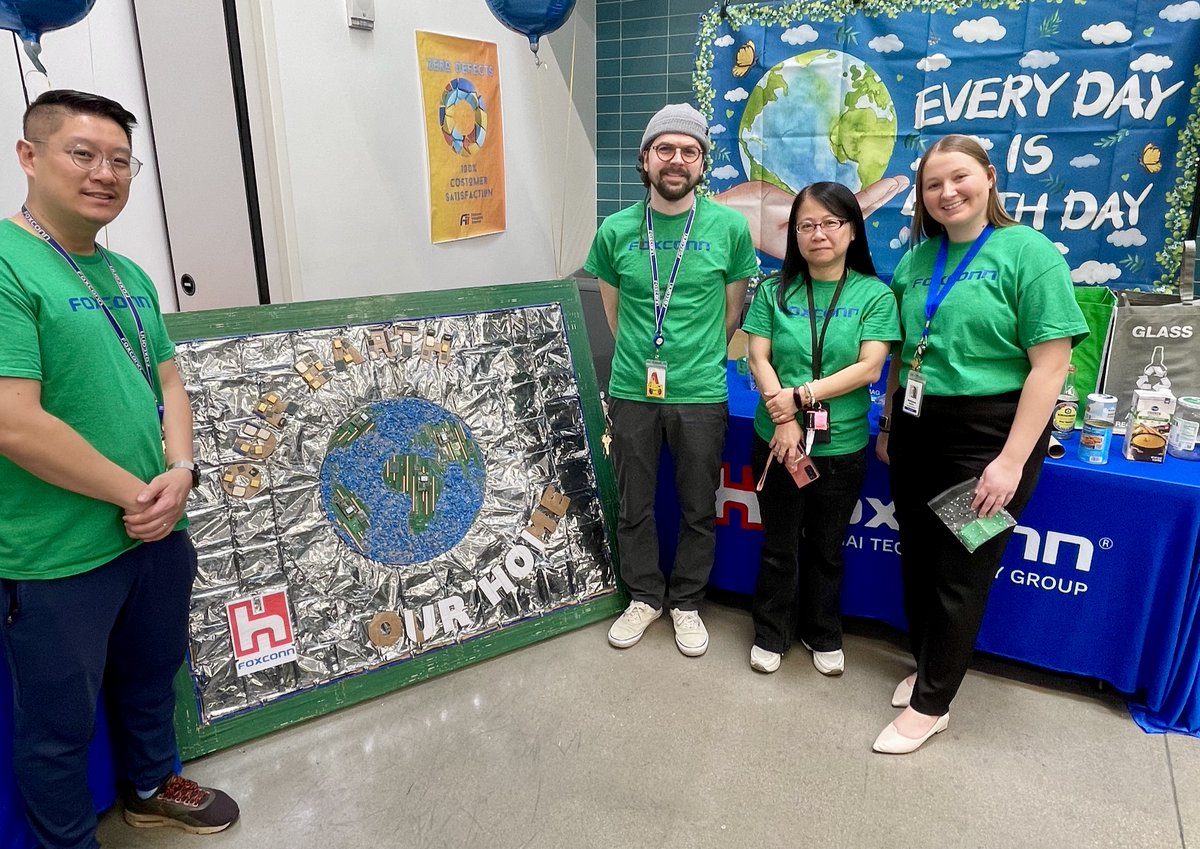 On this final day of Hon Hai (Foxconn)'s Earth Month, we extend a heartfelt thanks to our amazing Foxconn Wisconsin team for orchestrating an incredible week of events honoring Earth Day!🌿🌎 #ESG #EarthDay #Sustainability #Foxconn #HonHaiTechnologyGroup