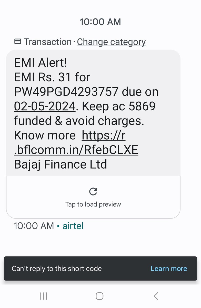 @Bajaj_Finserv please refer the attached message for emi while I have paid the emi an advance for May24. This need to be clear.