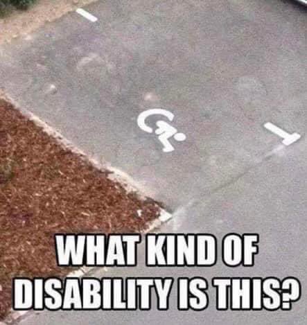 What kind of disability is this? 
This is the disability of the people who can’t get their head out of their ass to include everyone.

#RAMPisinclusion #RAMPredbag #ADA34 #betheIDEA #TinaTables #unapologeticallyme #accessibilitymatters #inclusionmatters #wheellife