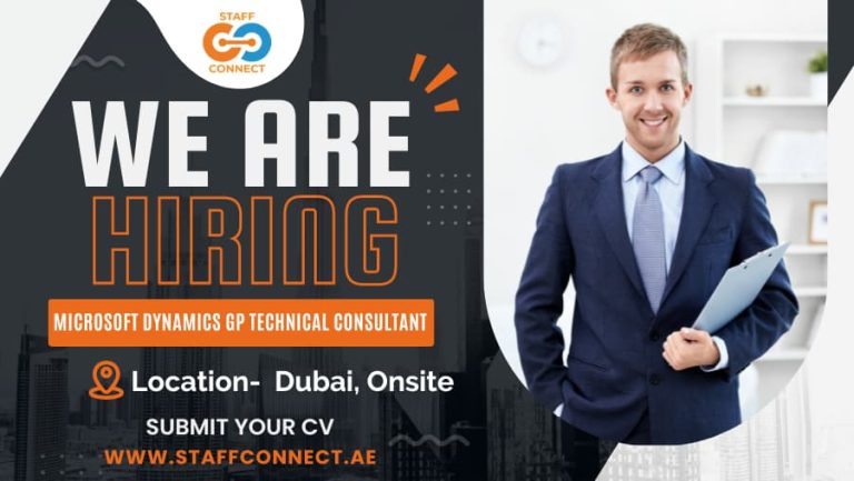 We Are Hiring For  Microsoft Dynamics GP Technical Consultant

Apply Here:- staffconnect.ae/job/microsoft-…

#staffconnectuae #microsoftdynamicsgptechnicalconsultant #technicalconsultant #microsoftdynamics #consulting #job #jobs #jobsearch #hiring #recruitment #uae #dubai