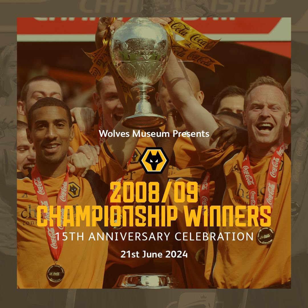 Friday 21st June 7:30pm 2008/09 —— Championship Winners 15th Anniversary Celebration: Join the team from the 2008/09 Championship winning side, including Mick McCarthy, in a celebration of their achievement, featuring talks and Q&As with key members of the squad, hosted by