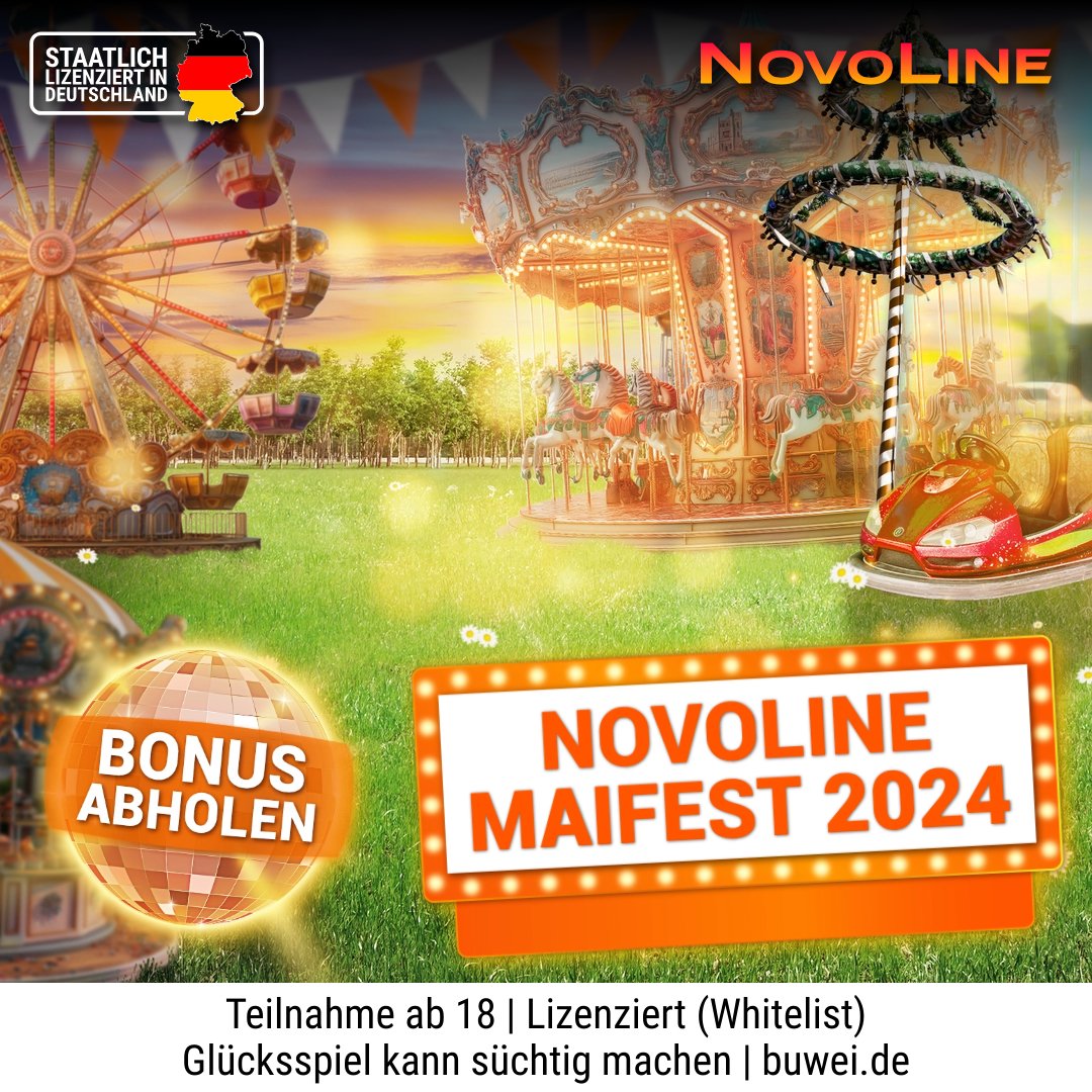 Das NOVOLINE Maifest 🎡 endet dieses Wochenende und deshalb hauen wir nochmal alles raus, was wir haben! 🔥
Es regnet Freispiele und Einzahlungsboni! 🎉💰

Jetzt bei ➡ novoline.de 🎰

#novoline #freispiele #online #spins #bonus #slots #slotgames #bookofra #maifest