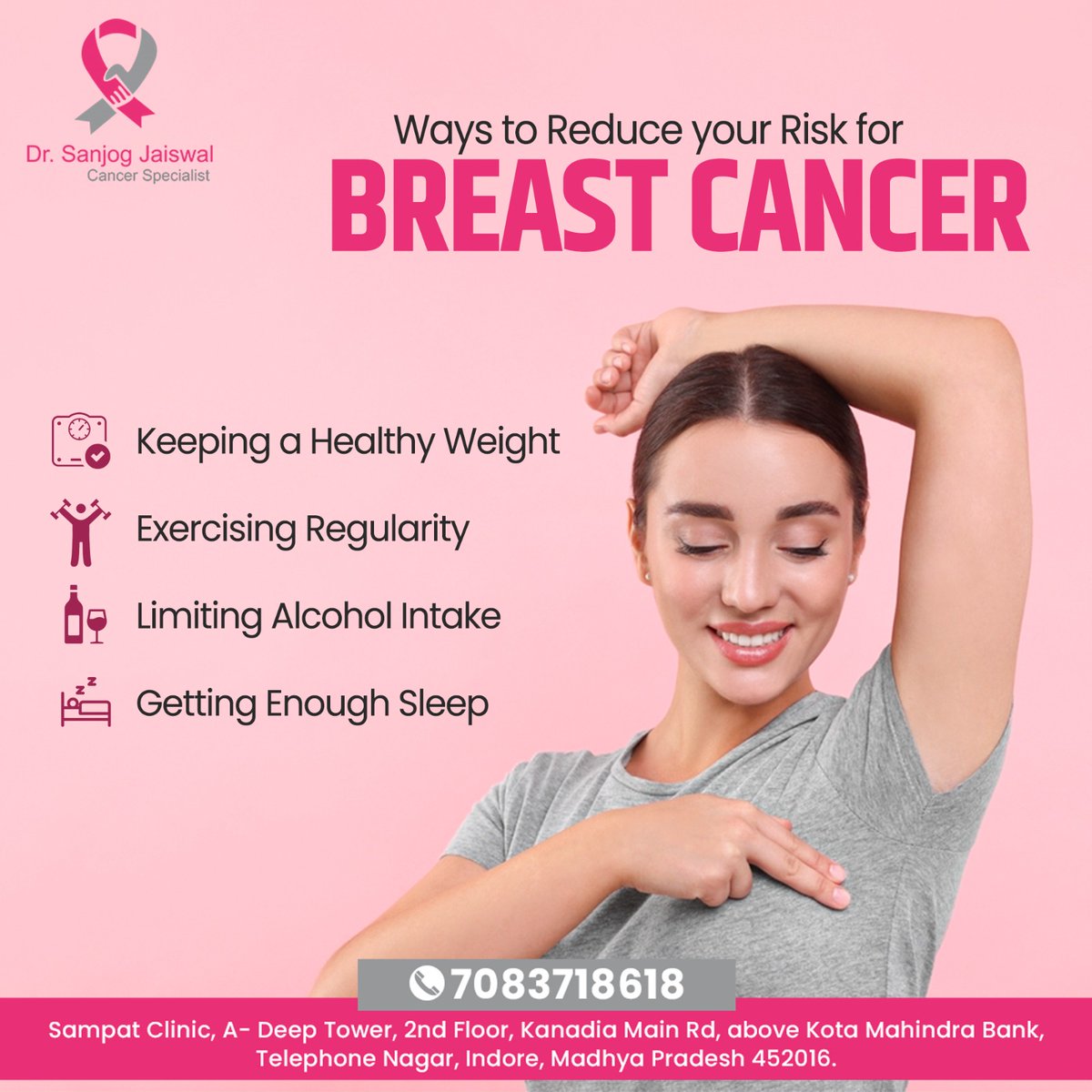 🌟 Reduce your risk for breast cancer by maintaining a healthy weight, exercising regularly, limiting alcohol intake, and getting enough sleep. 
visit: advancecancercare.com/our-services/b…
.
.
.
#breastcancer #breastcancerawareness #breastcancertreatment #breastcancersurvivor