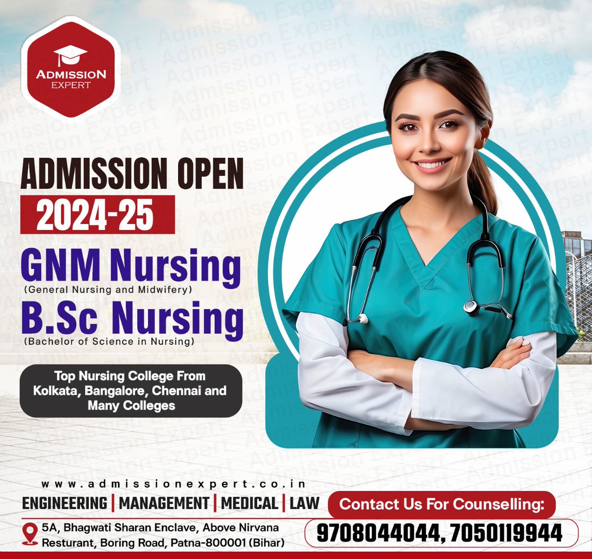 📢 Exciting news for aspiring nurses! Admission Expert  is thrilled to announce that admissions are now open for the 2024-25 academic year for GNM Nursing and B.Sc Nursing programs!
#AdmisionExpert #NursingAdmissions #AdmissionOpen #NursingCareer #Admission2024