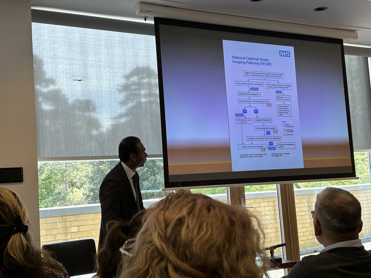 Full house @EoEISDNs CTP training day. Brilliant collaboration between East of England Imaging Academy and @EoEISDNs. Starting off talking about the @NHSEngland @NHSGIRFT National Optimal Stroke Imaging Pathway #NOSIP