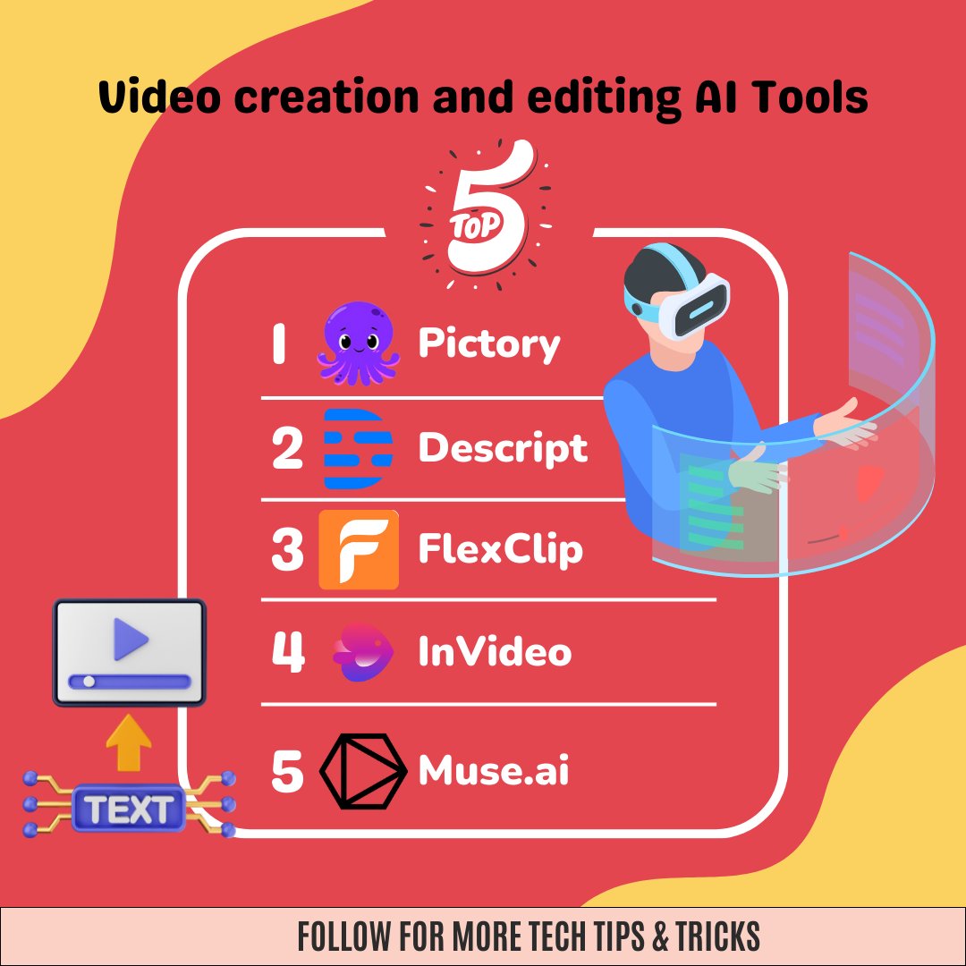 🎉🚨🔄Revolutionize your content creation with these Top 5 Video creation and editing AI Tools!🤖🚀

#videoediting #ai #contentcreation #techtools #videomaker #filmmaking #creativity #socialmedia #tech #easyvideoediting #beginnerediting #instavideo #top5 #aipowered