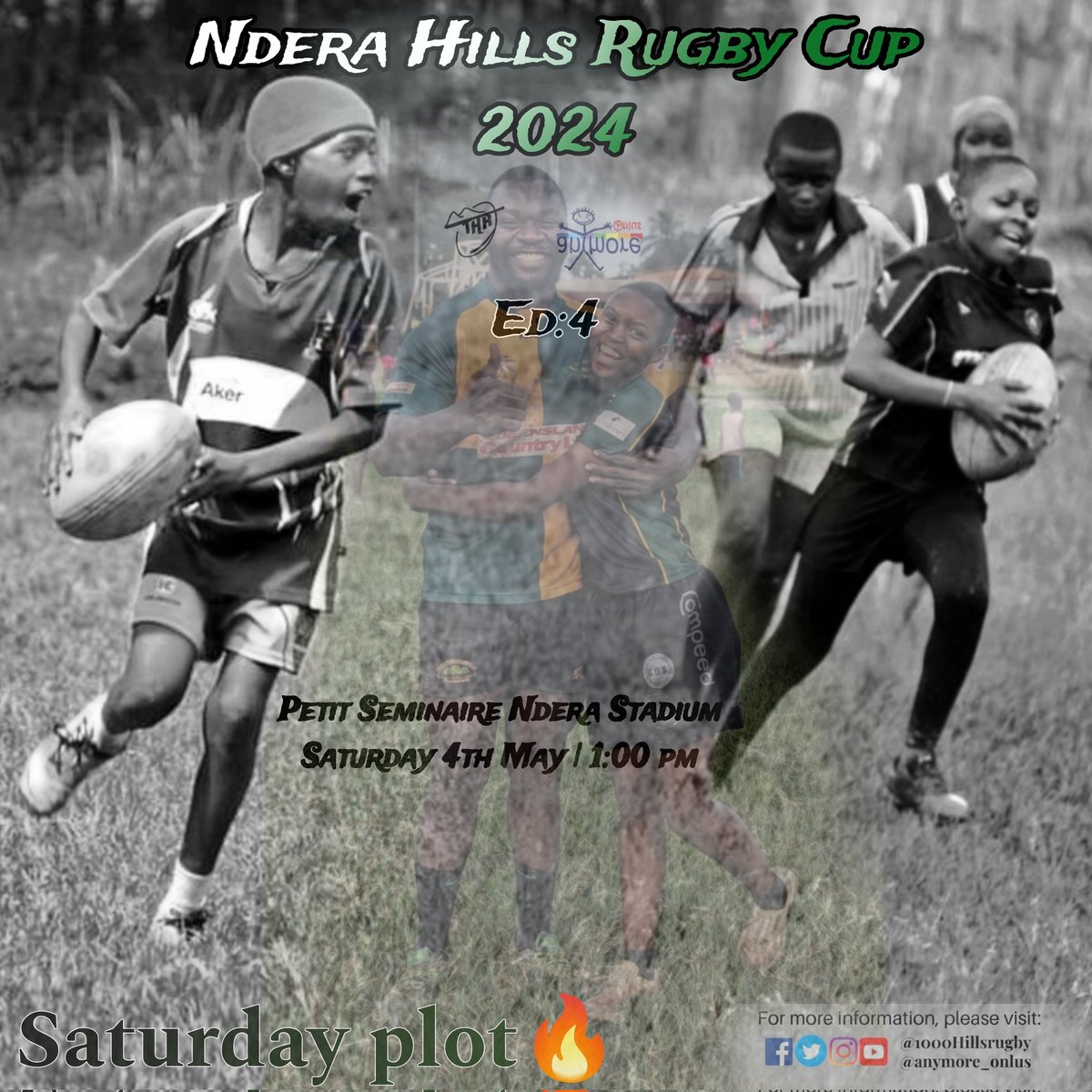 Saturday Rugby plot🔥😋

Ndera Hills Rugby Cup🏆

Avenue: Petit Seminaire Ndera Stadium, 1:00 pm

#1000hillsrugby #bikore #bikore10 
#dukinerugby #ImbaragaMubumwe #rugbyvalues #rugbyfamily #rwandarugbyleague #rugbyleague #letherplay #rugby #rwanda #serviziosociale #RwOT #RwaRugby