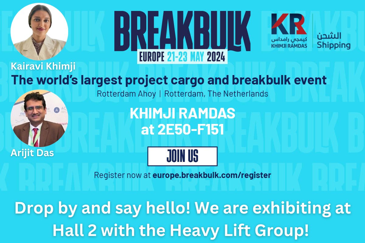 @Khimji_Ramdas is exhibiting in BBEU2024 with @thlg1987. Meet our member in Oman! Join us at Hall 2, Booth 2E50-F51!
#theheavylifgroup #thlg #breakbulk #bbeu2024 #khimjiramdas #oman #powerinunity #globalgroup #localprofessionals