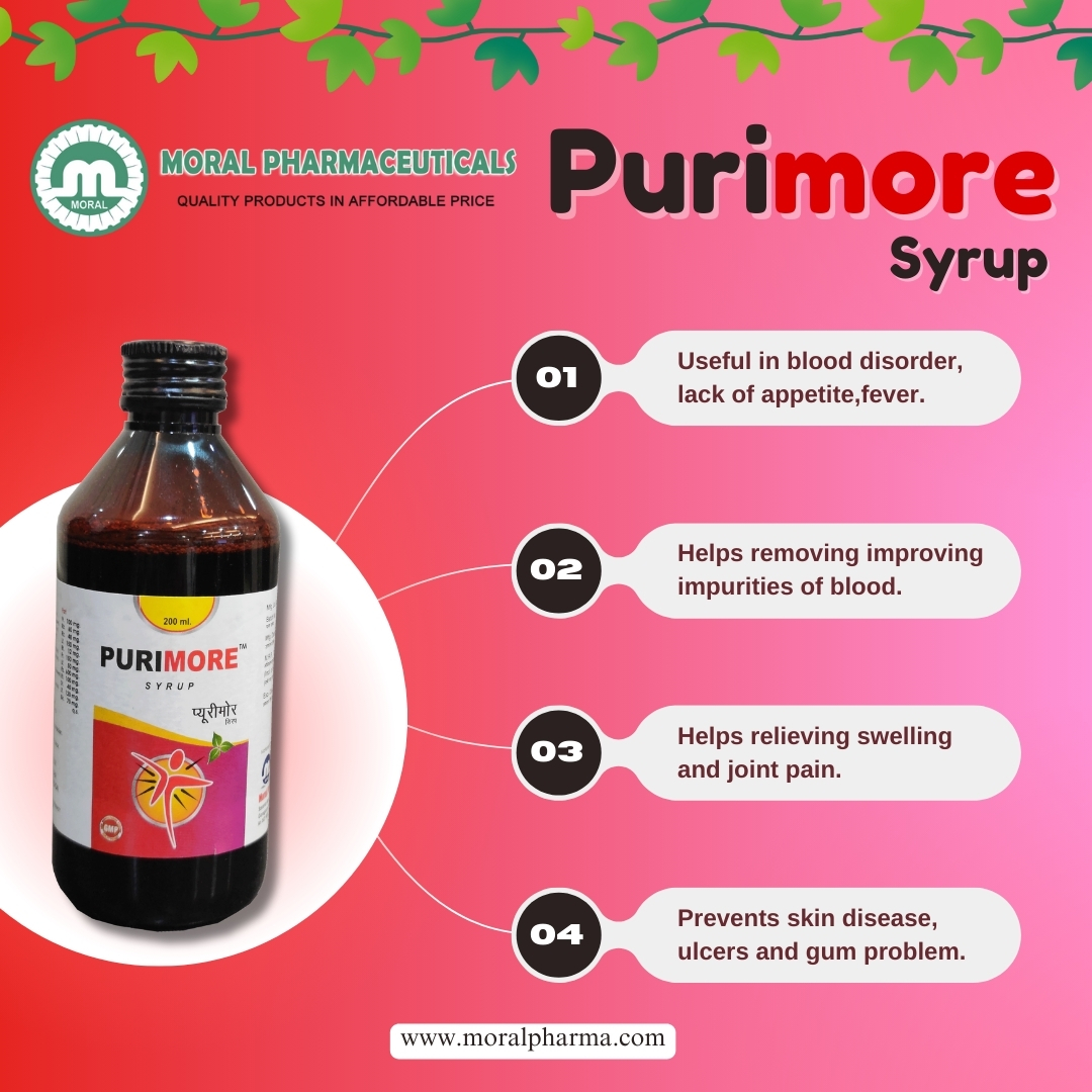 Now you know the secret of problem-free skin.📷

Purimore promotes blood purification and liver detoxification.

To know more, click here! 📷
moralpharma.blogspot.com/.../blood...

📷 Reach Us: 9170653222

#moralpharma #Ayurvedicsolution #AcneSolution #bodydetox #acnesolutiontreatment