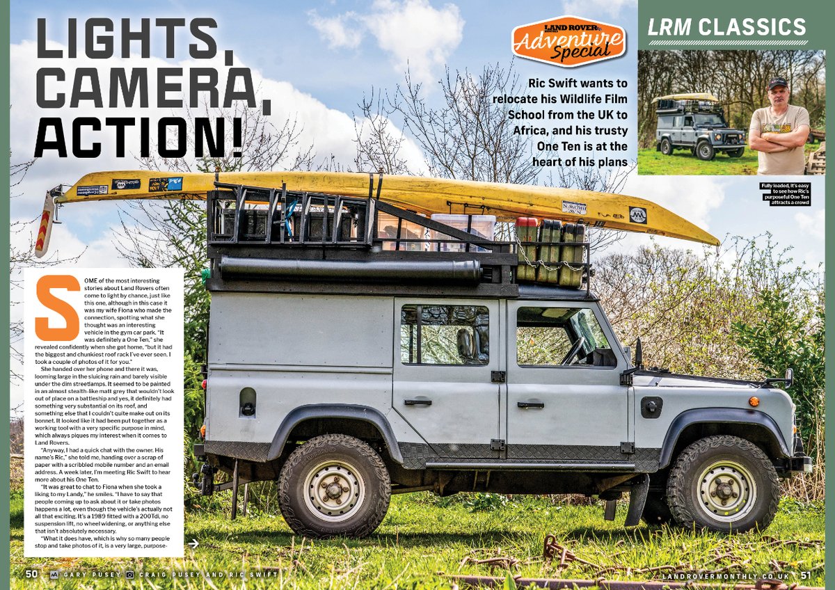 LRM takes a look behind the scenes of a fantastic nature photographer’s One Ten which is as at home in the remote wilderness as it is on the streets of the UK, and its important work is only just beginning – check it out in the latest issue! #lrm #landrovermonthly