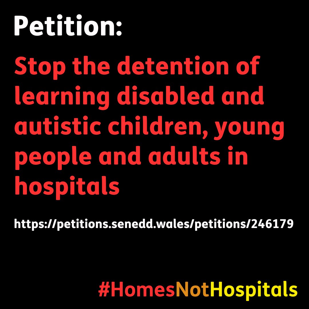 Please sign and share this extremely important petition.

The Stolen Lives campaign is calling on Welsh Government to stop the detention of people with a learning disability and autistic people in hospitals: 

petitions.senedd.wales/petitions/2461…

#HomesNotHospitals
