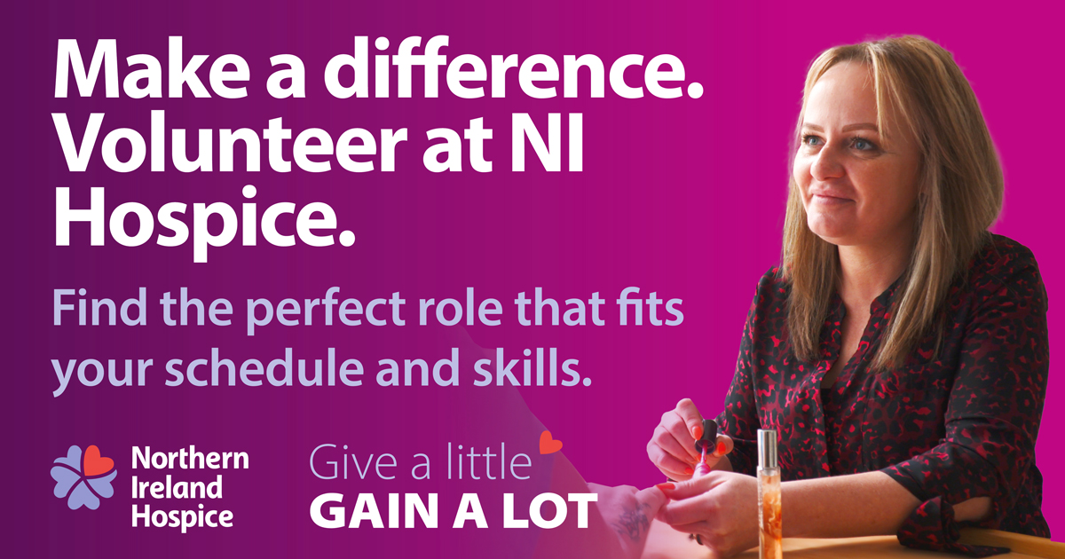 Volunteer at NI Hospice and make a difference! 💜 We're recruiting for an In-Patient Unit Pantry Volunteer to help assist with serving meals, making tea/coffee, and keeping our pantry kitchen organised. Apply at: brnw.ch/21wJisQ