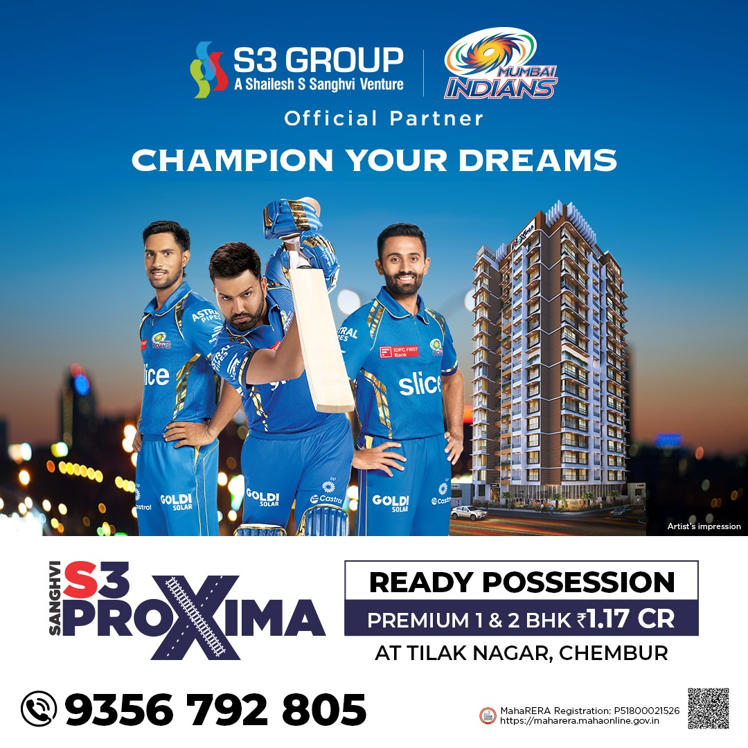 Let us be your home ground, where every dream finds its perfect pitch at Sanghvi S3 Proxima!

#S3Group #HomeGround #SanghviS3Proxima #DreamsComeTrue #PerfectPitch #WelcomeHome #DreamLiving #YourHomeGround