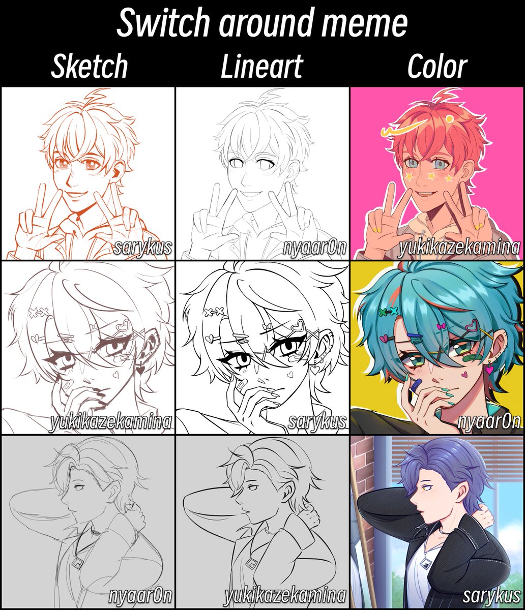 Did the art meme with @nyaar0n and @yukikazekamina 🫶
#アルゴナFA #interナビ