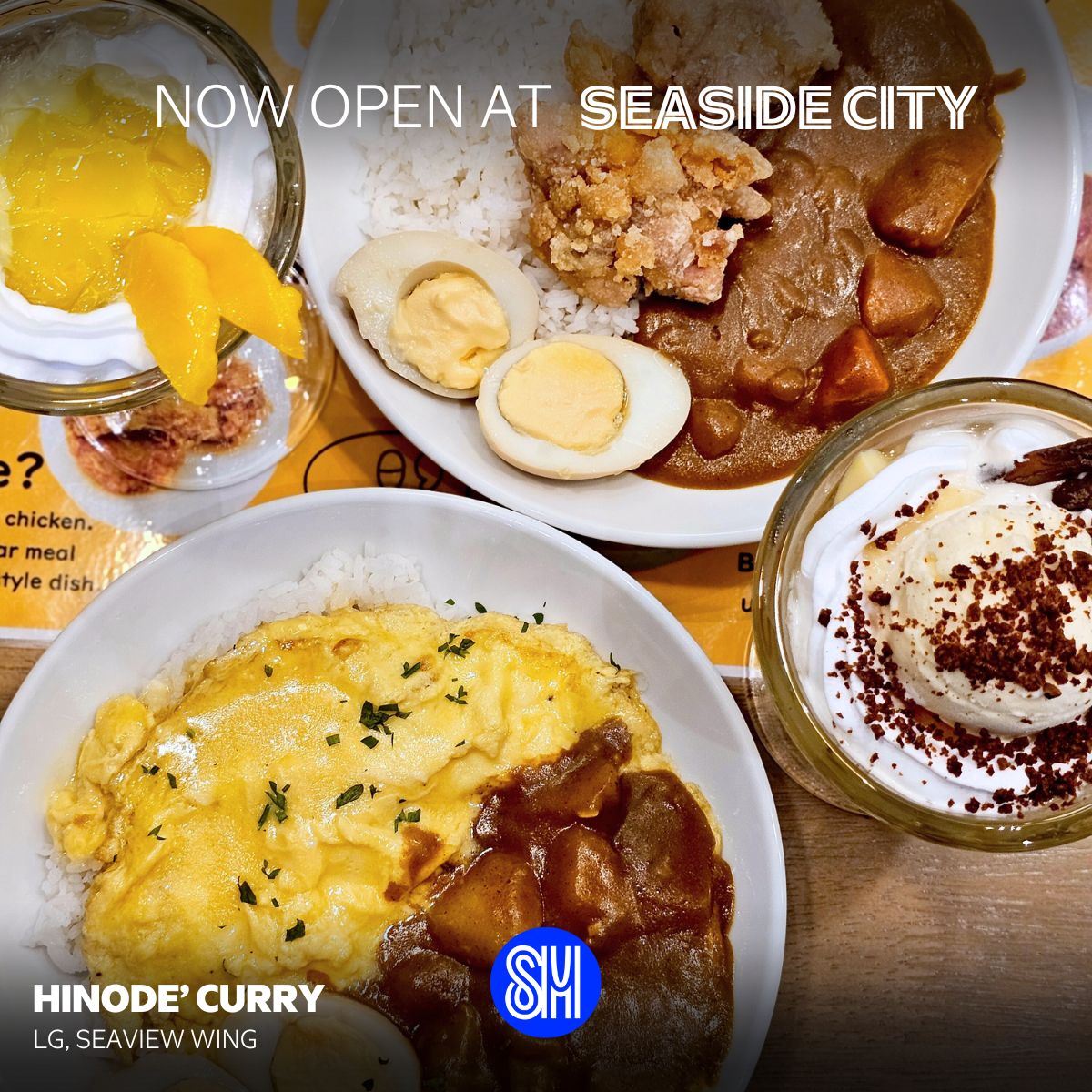 HINODE' CURRY is NOW OPEN! 🤩 Let your taste buds take you to a culinary journey to Japan and experience authentic Japanese curry at Hinode' Curry! Visit them at the Lower Ground Level, Seaview Wing today! 🥢⛩ #EverythingsHereAtSM #AWorldOfExperienceAtSM