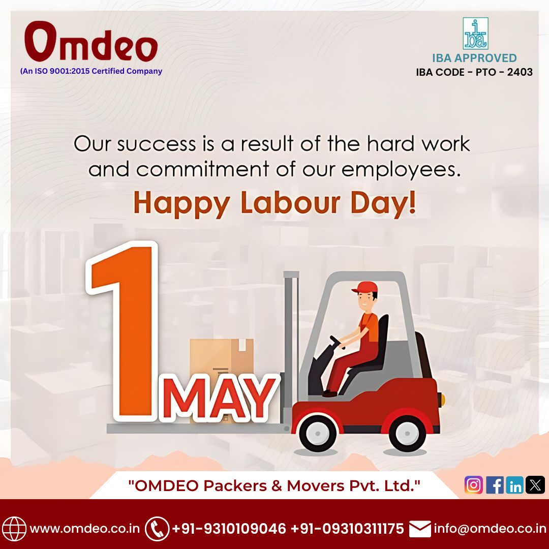 Happy Labour Day to the unsung heroes whose contributions often go unnoticed. Your efforts don't go unnoticed, and today, we celebrate you.

#omdeo #bestmovingcompany #packersandmovers #mover #longdistancemovers #viral #trending #viral2024 #labourday2024 #labourday