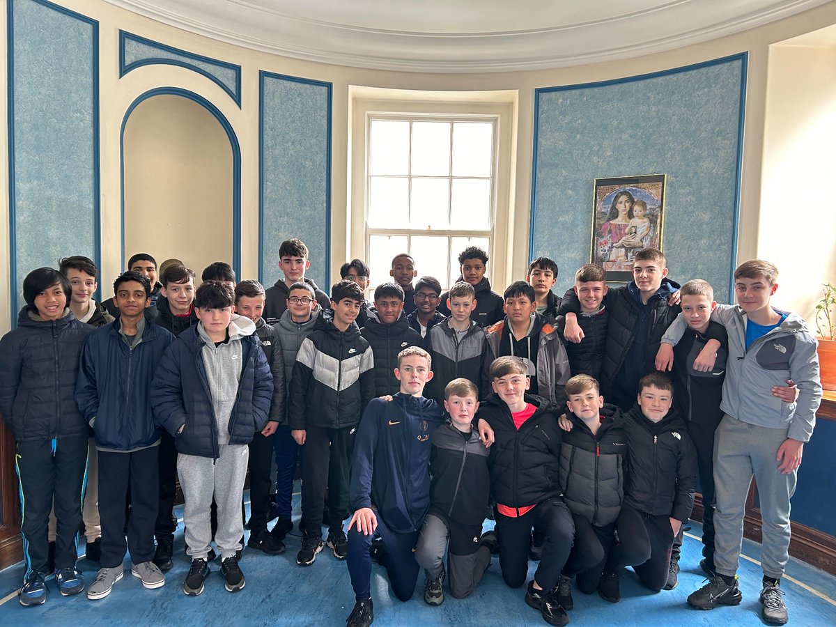 Some of our 1st years before they head off to Carlingford Adventure Centre this morning. Have a super time boys and many thanks to Mr Meany for organising.