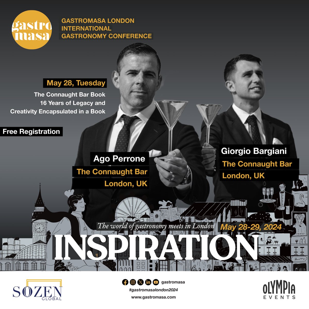 Ago Perrone and Giorgio Bargiani are coming to Gastromasa London!

Gastromasa will take place in London on 28-29 May 2024 at Olympia London with the theme of 'Inspiration'.

More information and free entrance, register the link: gastromasa.com/register