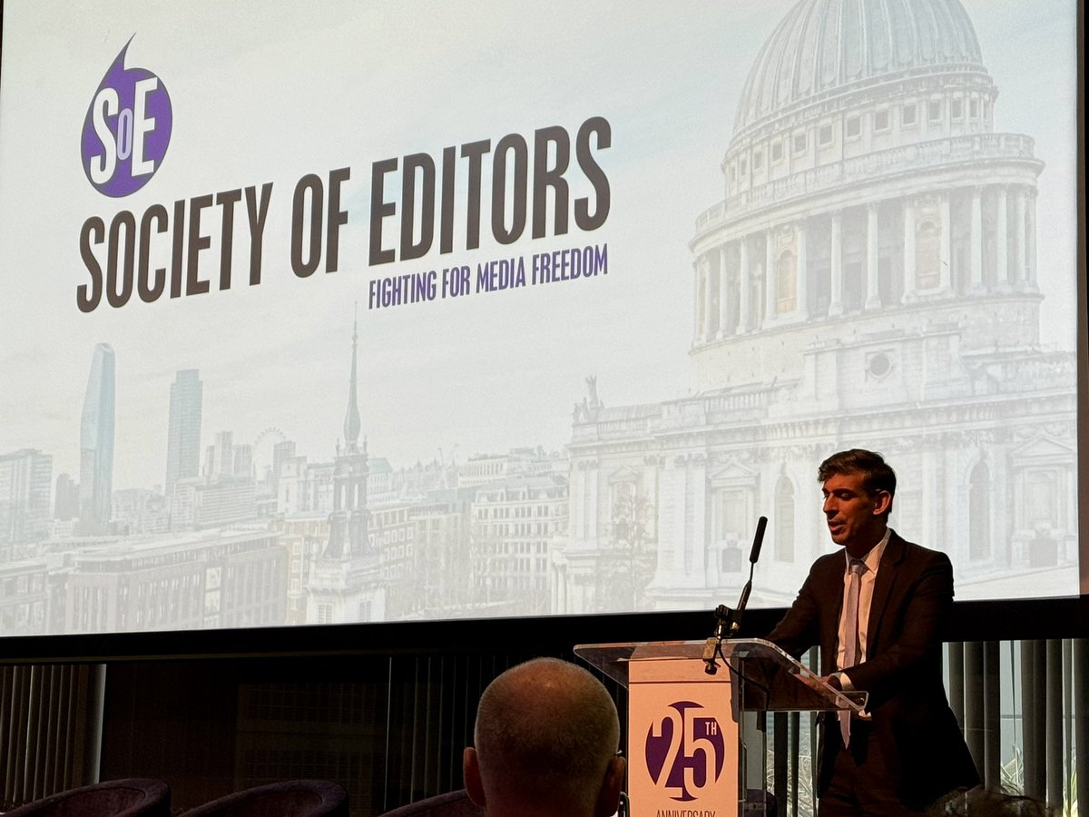 The @10DowningStreet minister @RishiSunak at the @EditorsUK 25th Conferencetalking about #Pressfreedom