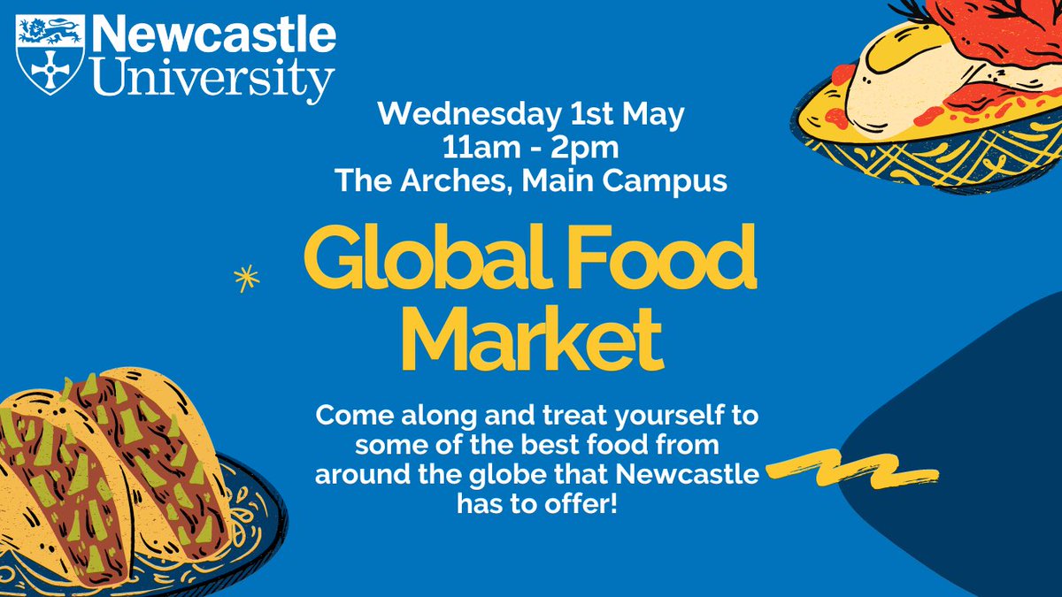 The <a href="/NewcastleSU/">NUSU</a> Festival of Culture is happening on campus and tomorrow 1st May there will be a Global Food Market @ The Arches from 11am-2pm. The event celebrates our global community and will bring a variety of local food vendors to campus. Join us for a flavoursome adventure!