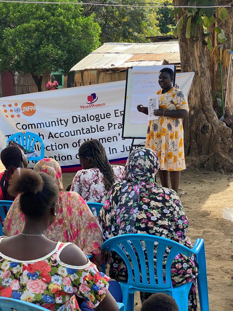 @men4womenss Male & female champions continue to engage men & women across South Sudan on key issue especially on GBV, SRHR with a focus on male engagement. 🙏🏼 for the support from @UNFPASouthSudan to achieve the 3Zeros by 2030. #Musharaka4Tanmiya #RujalBiAkder