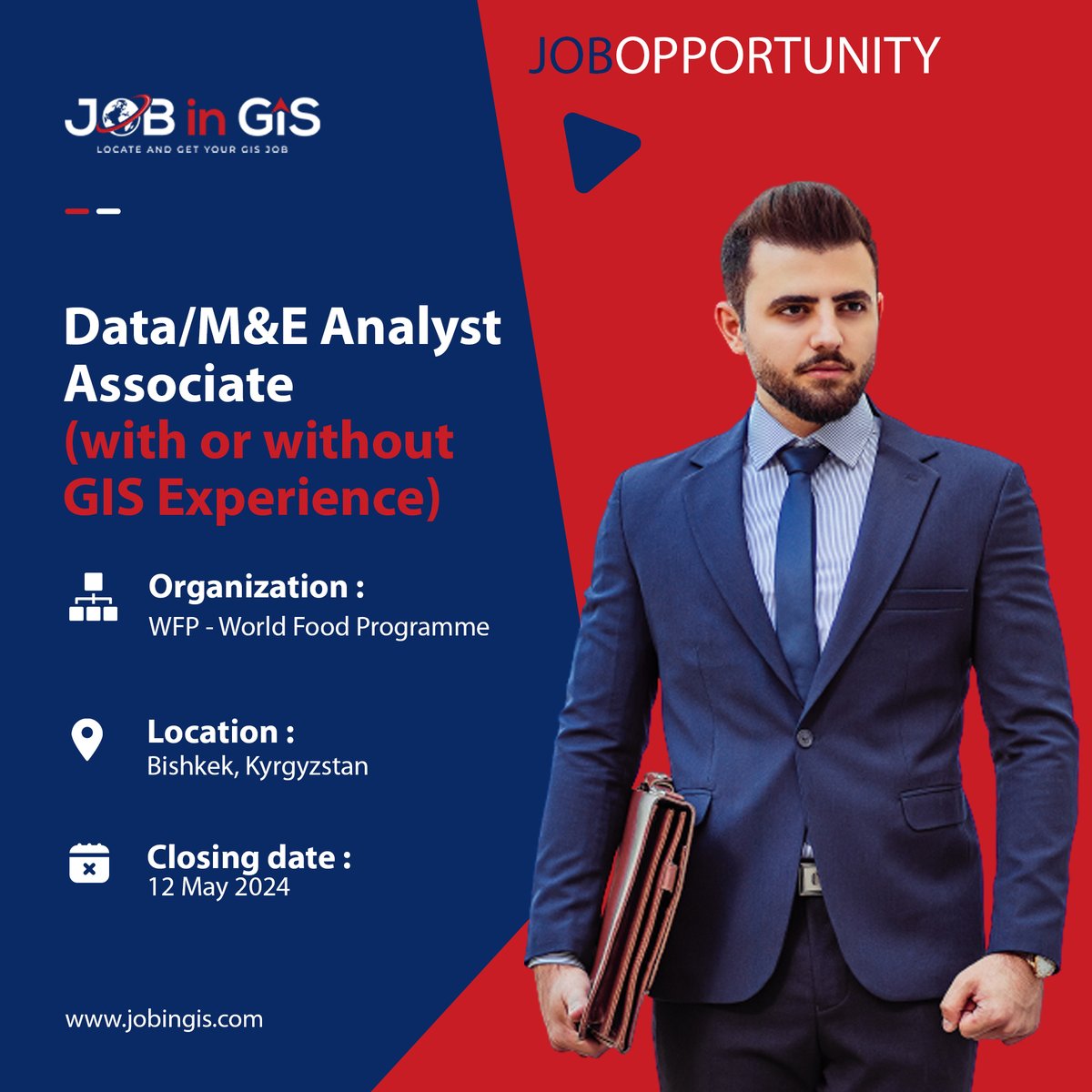 #jobingis: WFP is hiring an Data/M&E Analyst Associate (with or without GIS Experience)
📍: #Bishkek, #Kyrgyzstan

Apply here 👉 : jobingis.com/jobs/datame-an…

#Jobs #mapping #GIS #geospatial #remotesensing #gisjobs #Geography #cartography