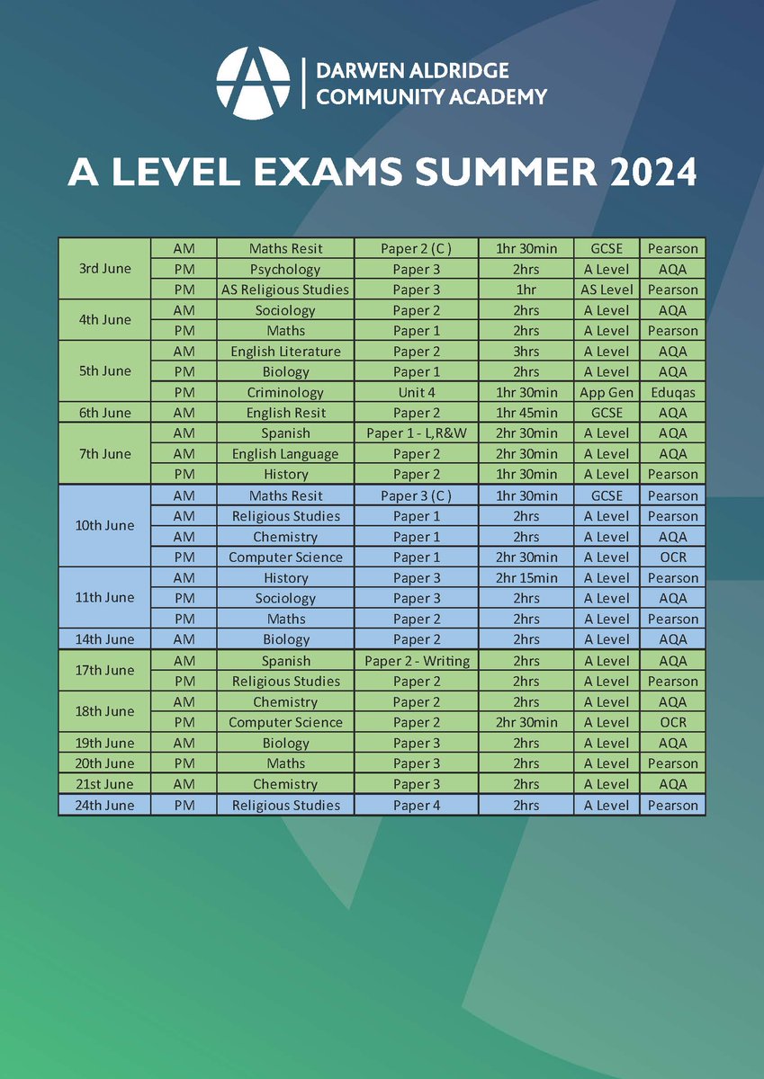 🚨 Important Update! 🚨

The GCSE and A Level exam timetables have been updated! Make sure to check out the attached images for the latest schedules. 📅✅

#YourFutureIsWaiting