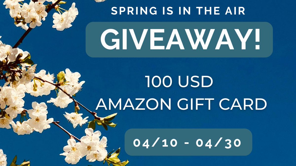 🌻It’s Springtime!🌻 One day left for the Spring Is in the Air Giveaway! Don't miss out on your chance to win a $100 Amazon GC prize by following 10 authors on Bookbub who write in Crime, Horror, Suspense and Thriller. To enter the giveaway: tinyurl.com/yzymh72w