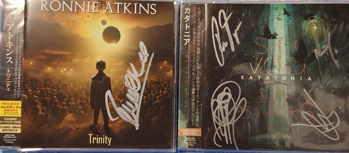 やっとワードで買って届いていたRonnie AtkinsとKATATONIAのCD開封しました。