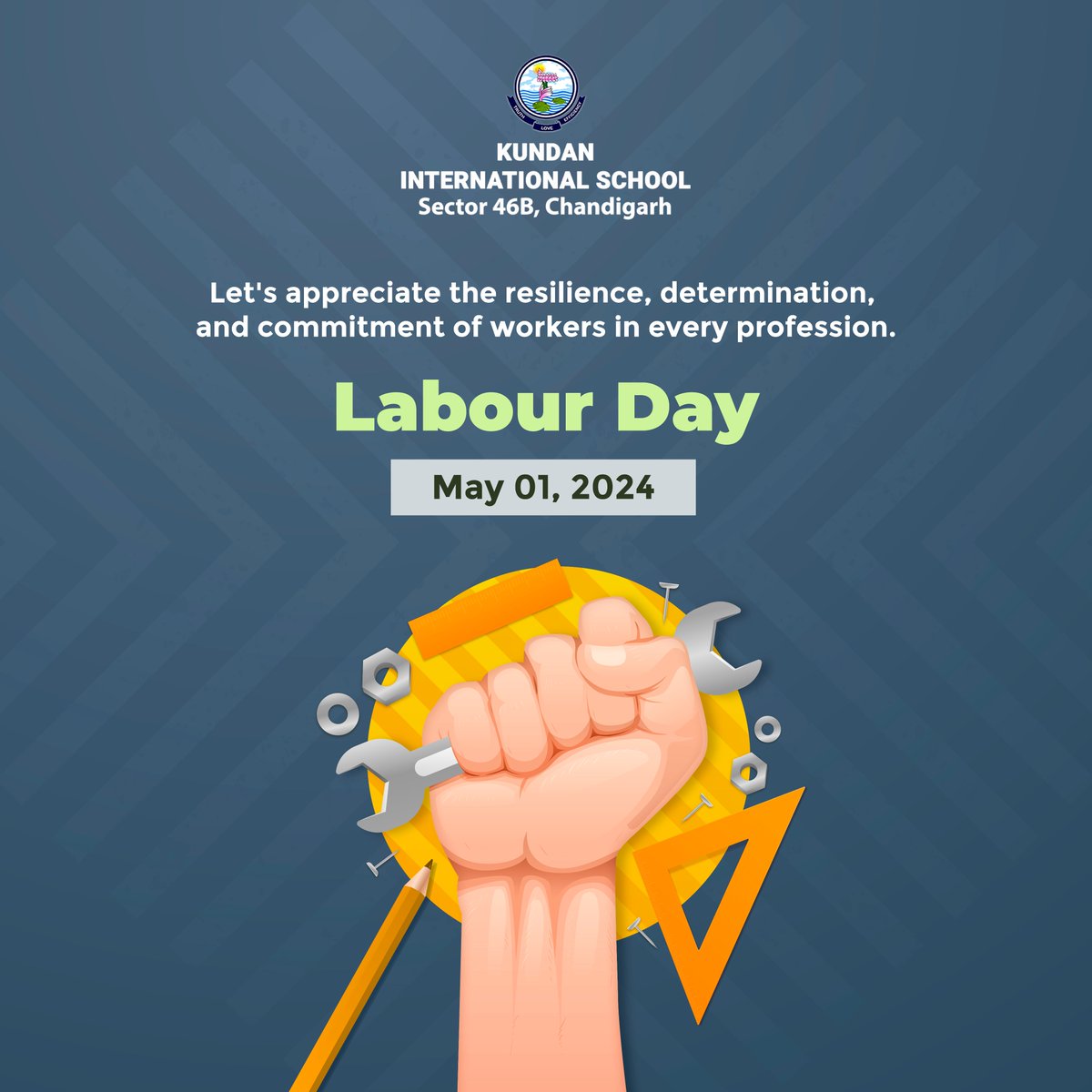 Labour Day is a time to recognise and appreciate the efforts of workers who contribute to the strength and prosperity of our communities✨💼

#LabourDay #KundanInternationalSchool #SchoolInChandigarh #SchoolSpirit #BlendedLearning #Curriculum #EducationIsTheKey #SchoolLife