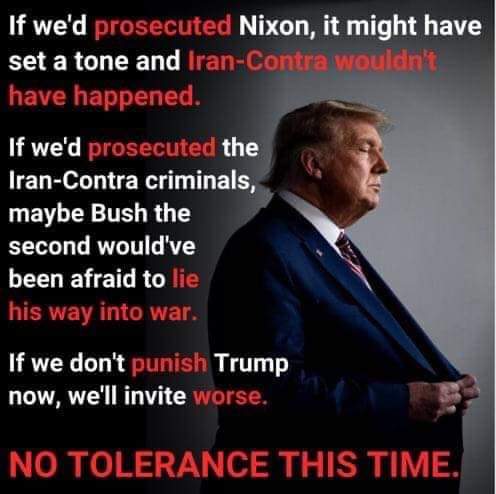 No. Tolerance. This. Time.
#NoImmunity #HoldTrumpAccountable #NoOneIsAboveTheLaw #TrumpIsATraitorAndACriminal