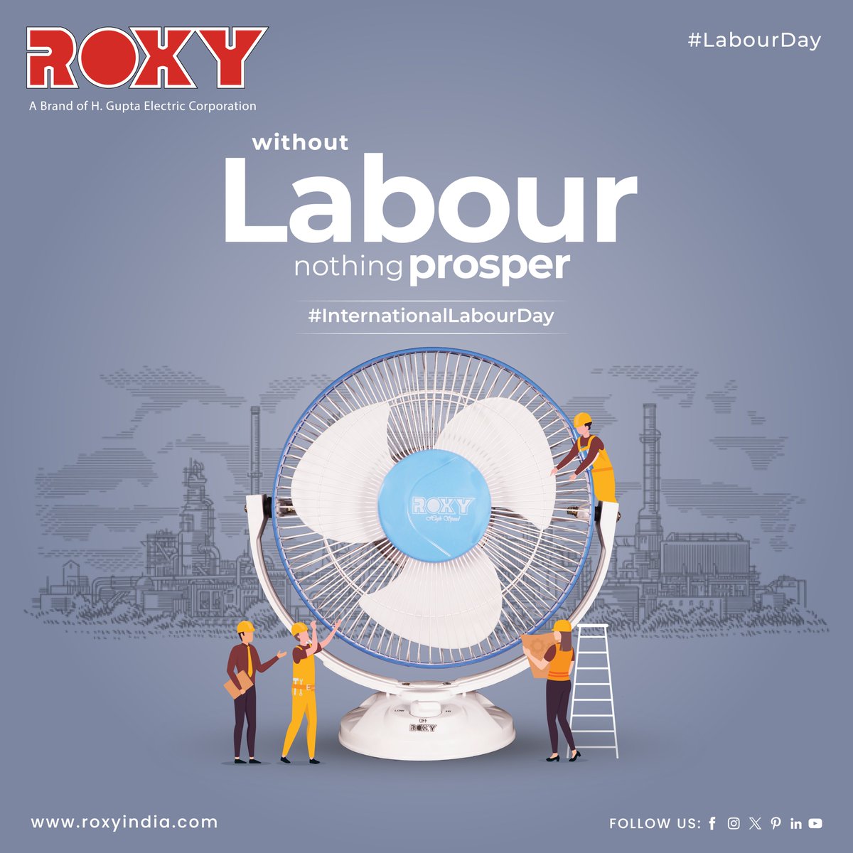 Roxy Home Appliances extends warm wishes to everyone on this International Labour Day! Let's take a moment to appreciate the hard work and dedication of workers worldwide. . . . . For more visit:- roxyindia.com . . . . #LabourDay #InternationalLabourDay #Workplace