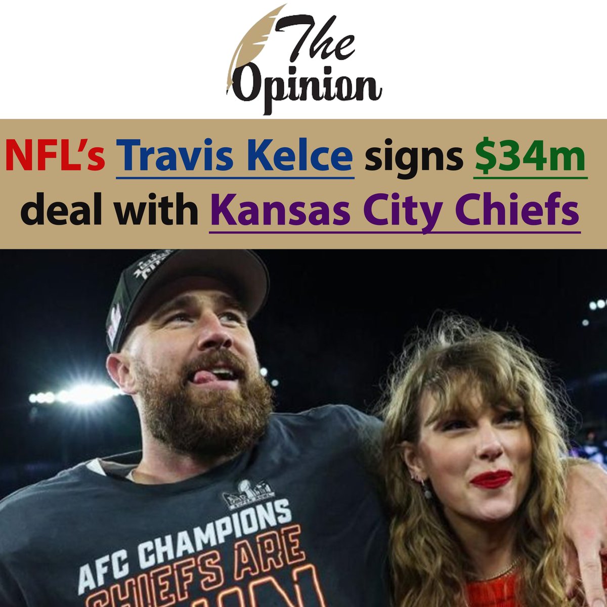 The tight end for the Kansas City Chiefs, Travis Kelce, has agreed to a two-year contract deal, as per local media reports. 

#NFL #TravisKelce #KansasCityChiefs #football 

Read Full Story: theopinion.com.pk/nfls-travis-ke…