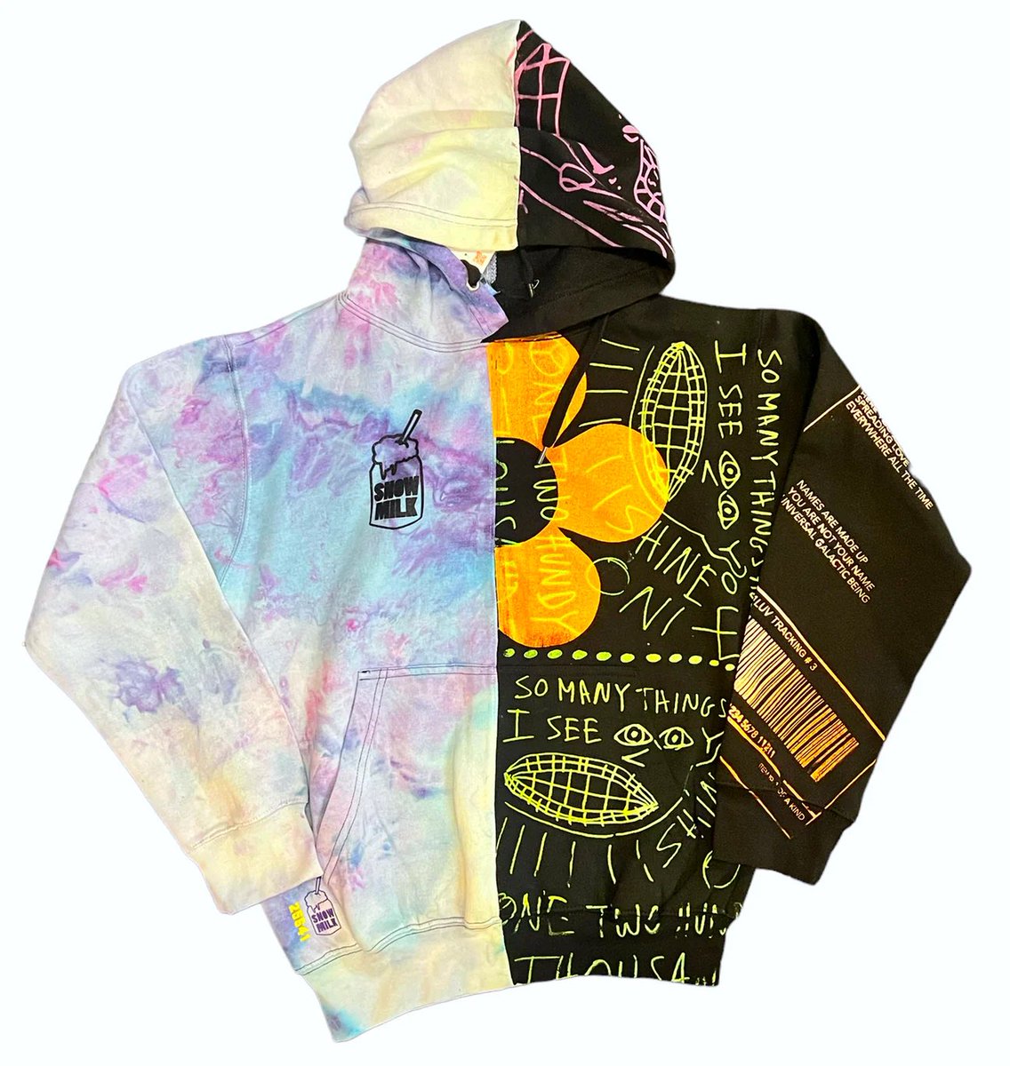 Tie Dye Split Color Hoodies Restocked! Sizes Small - 2XL. Only 8 available! realsnowmilk.com/search?q=tie+d…