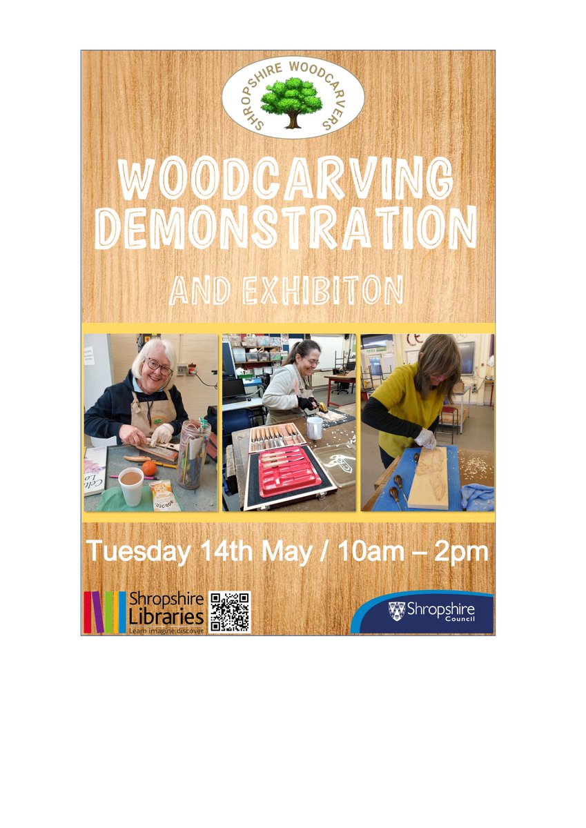Drop in, see the Woodcarvers at work and enjoy some of their handiwork. This promises to be a lovely event! orlo.uk/ZnFdd