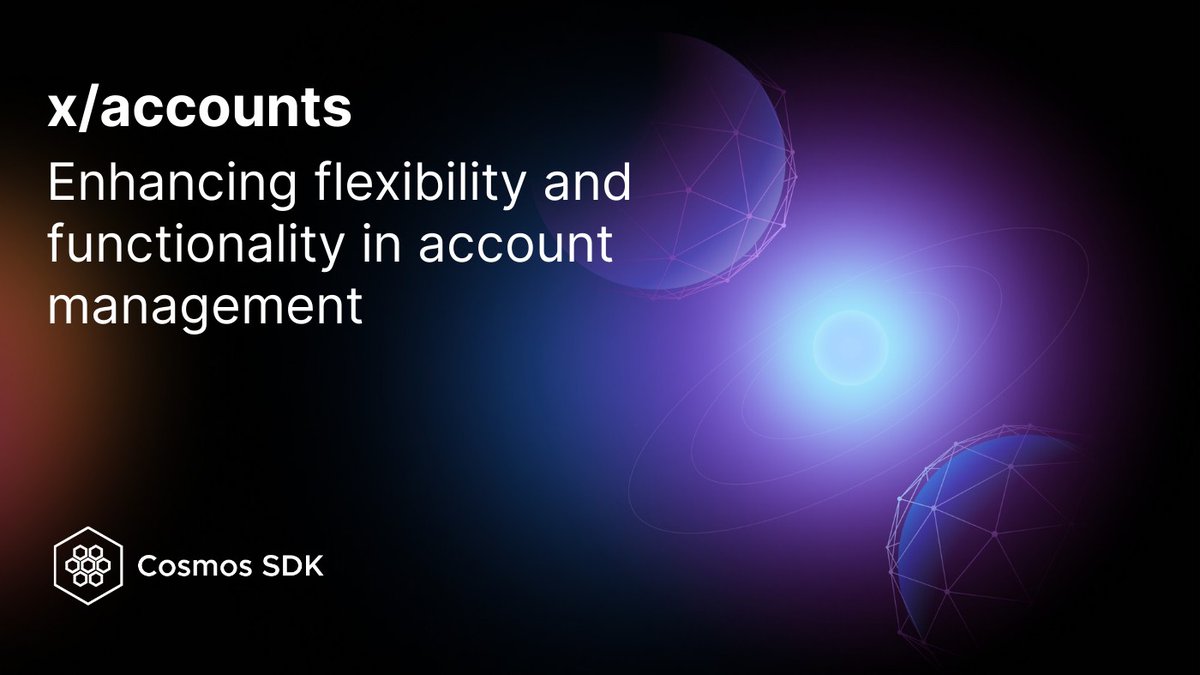 1/ Introducing the x/accounts module 🪩 Enabling the creation of advanced account structures, allowing a high degree of flexibility and reusability, while simplifying the development process. A significant stride towards Account Abstraction in the SDK👇